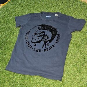 Diesel Designer Charcoal Graphic Tee Vintage
